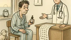 Witz: Ein Arzt verschreibt Tropfen zum Schlafen…