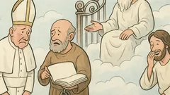 Witz: Der Papst am Himmelstor—und Petrus?