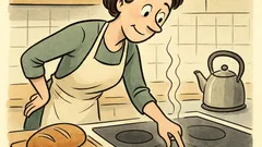 Witz: Greif kurz auf die Herdplatte…