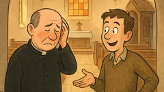 Witz: Der Pfarrer: „Mein Sohn, ich fürchte…“